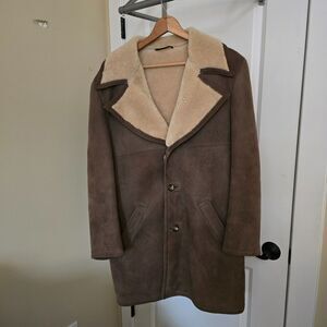 Vintage Jeno de Paris Leather Shearling Coat